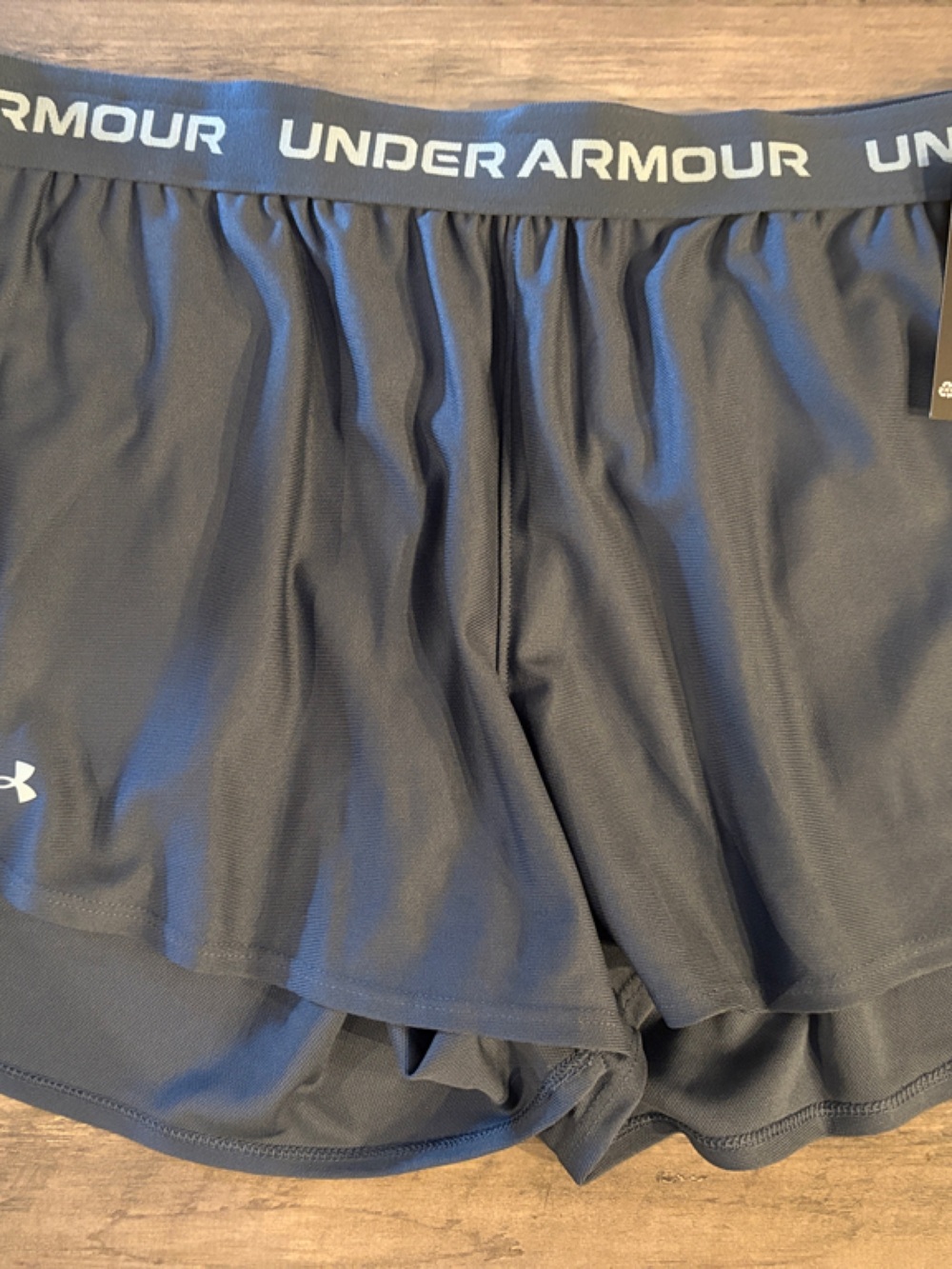 Under Armour Blue Athletic Shorts with Light Grey Trim